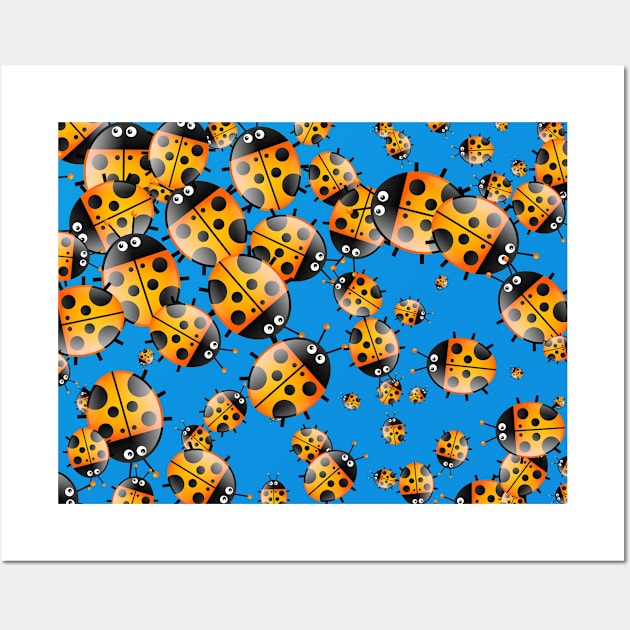 Ladybug Pattern Wall Art by AnimalPatterns